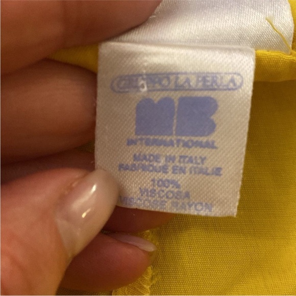 La Perla Aquasuit Bright Yellow Wide-Leg Pants, US10 - Picture 5 of 5